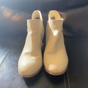 Cream colored booties